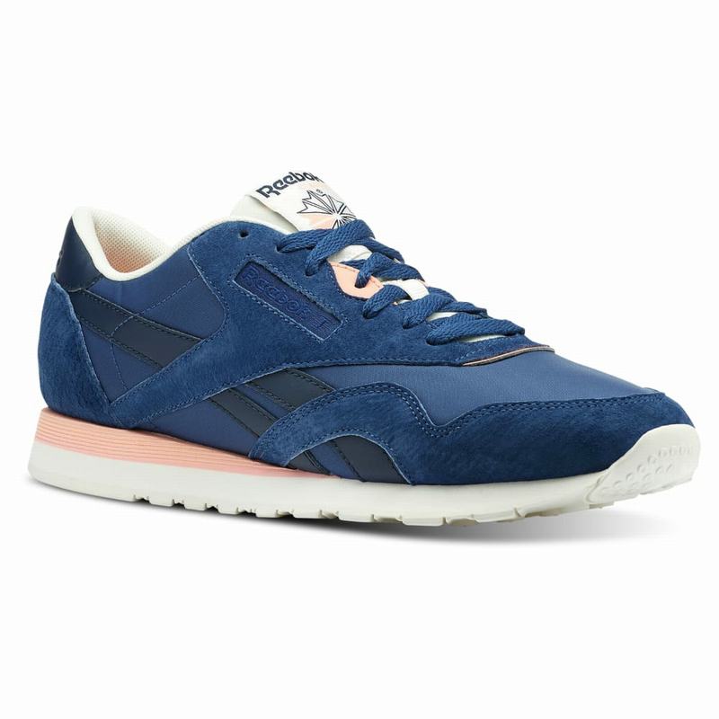 Reebok Classic Nylon Tenisky Panske - Modre/Námornícka Modrá/Ruzove QA3024OP